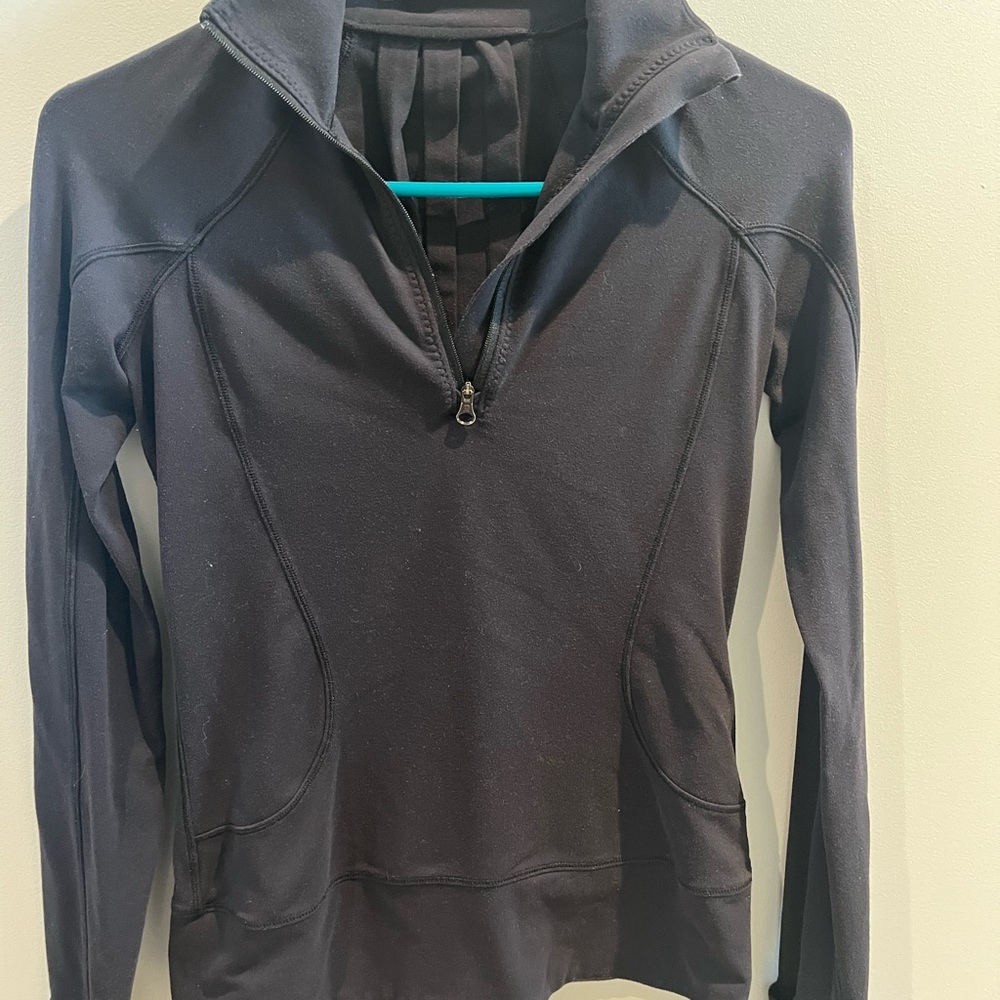 lululemon athletica Black Fitted Polo Hoodie
